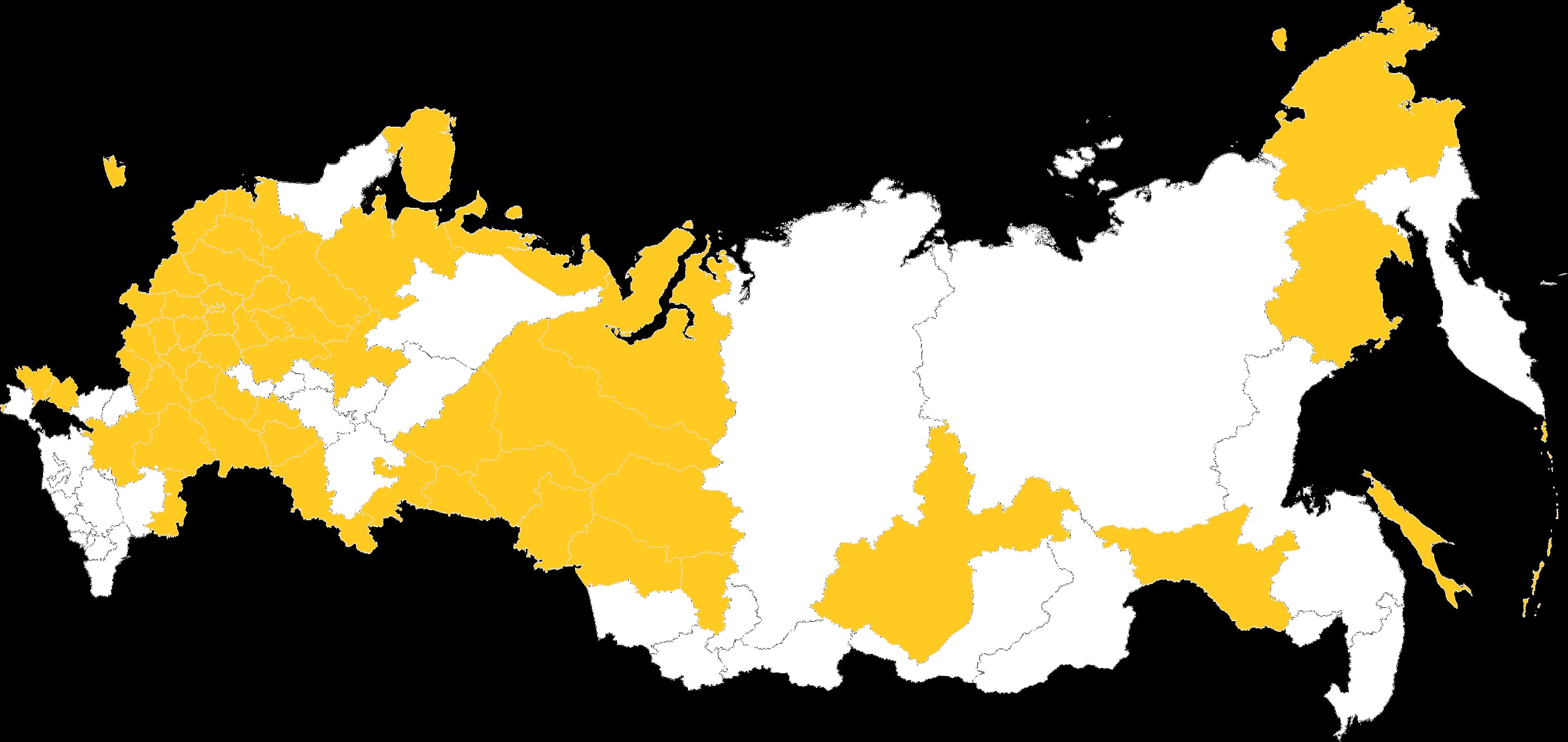 Карта присутствия по России